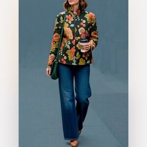 Vintage Painted Pony Floral Tapestry Artsy Blazer Jacket.‎ SP